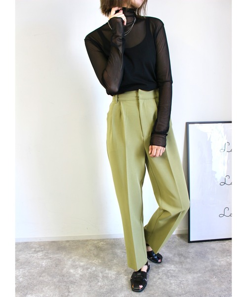 MLI'A（エムリア）の「チュールシアー／長袖トップス（Tシャツ/カットソー・レディース・オフホワイト/グリーン/イエロー/サックスブルー/ブラック/パープル系1/グリーン系/その他4・M）」の18枚目の写真