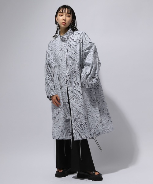 HARE（ハレ）の「lacquerモッズコート(HARE)（モッズコート・レディース・グレー/ピンク・FREE）」の12枚目の写真
