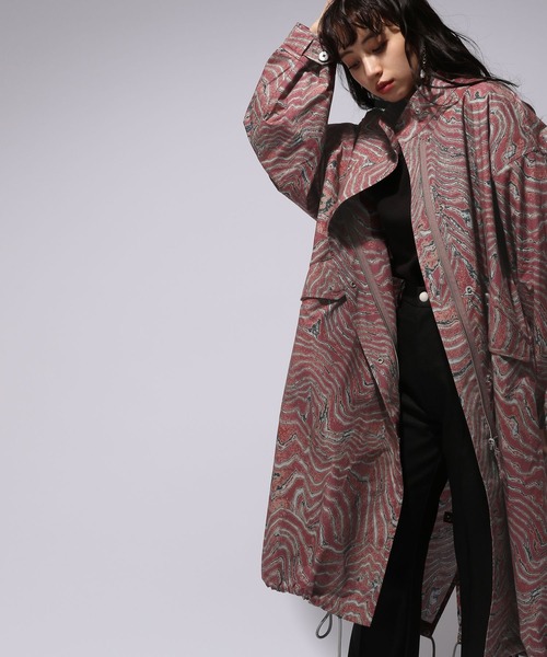 HARE（ハレ）の「lacquerモッズコート(HARE)（モッズコート・レディース・グレー/ピンク・FREE）」の15枚目の写真