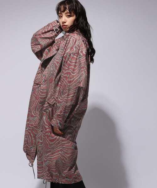 HARE（ハレ）の「lacquerモッズコート(HARE)（モッズコート・レディース・グレー/ピンク・FREE）」の13枚目の写真