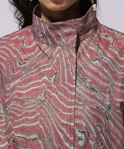 HARE（ハレ）の「lacquerモッズコート(HARE)（モッズコート・レディース・グレー/ピンク・FREE）」の7枚目の写真