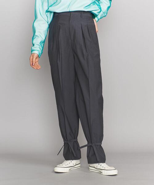 BEAUTY&YOUTH UNITED ARROWS（ビューティーアンドユースユナイテッドアローズ）の「BY タック ストレート＆ドロースト パンツ -ウォッシャブル-◆（その他パンツ・レディース・ダークグレー/ロイヤルブルー・M/S）」の2枚目の写真