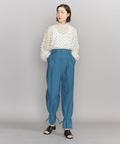 BEAUTY&YOUTH UNITED ARROWS（ビューティーアンドユースユナイテッドアローズ）の「BY タック ストレート＆ドロースト パンツ -ウォッシャブル-◆（その他パンツ・レディース・ダークグレー/ロイヤルブルー・M/S）」の15枚目の写真