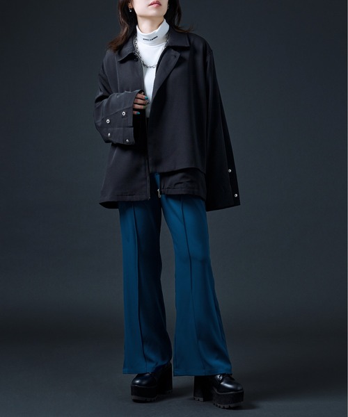 Ellno Loset(エルノロゼット)の「フラシデザインブルゾン(ブルゾン・メンズ・チャコールグレー/ブラック・MEDIUM/LARGE)」の14枚目の写真