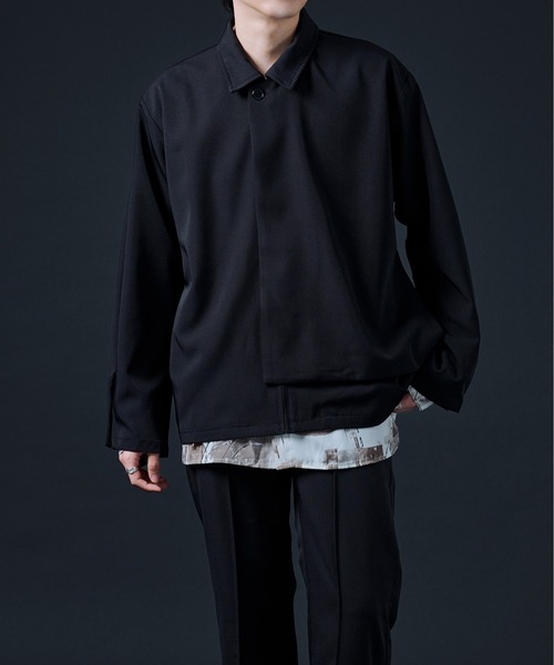 Ellno Loset(エルノロゼット)の「フラシデザインブルゾン(ブルゾン・メンズ・チャコールグレー/ブラック・MEDIUM/LARGE)」の15枚目の写真