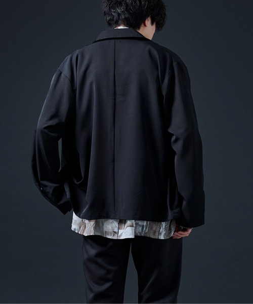 Ellno Loset(エルノロゼット)の「フラシデザインブルゾン(ブルゾン・メンズ・チャコールグレー/ブラック・MEDIUM/LARGE)」の16枚目の写真