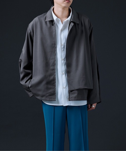 Ellno Loset(エルノロゼット)の「フラシデザインブルゾン(ブルゾン・メンズ・チャコールグレー/ブラック・MEDIUM/LARGE)」の18枚目の写真