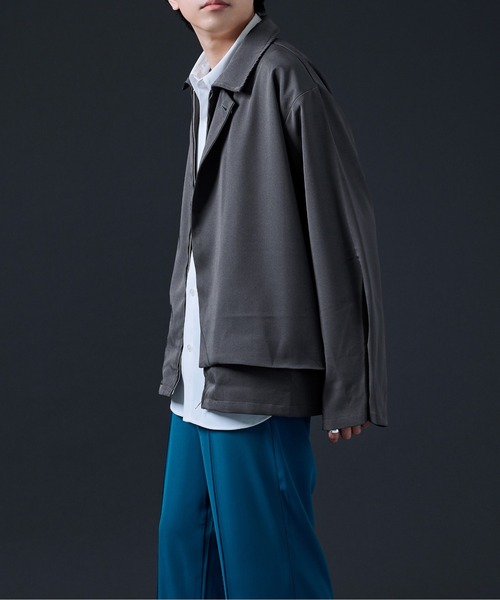 Ellno Loset(エルノロゼット)の「フラシデザインブルゾン(ブルゾン・メンズ・チャコールグレー/ブラック・MEDIUM/LARGE)」の20枚目の写真