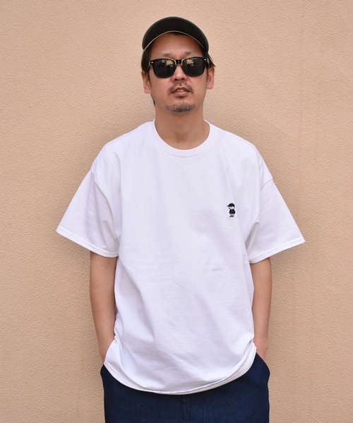 DOUBLE STEAL(ダブルスティール)の「Mini Doubz 半袖Tシャツ(Tシャツ/カットソー・メンズ・ホワイト/ブラック/カーキ/ライトグリーン/アッシュ・MEDIUM/LARGE/X-LARGE)」の6枚目の写真