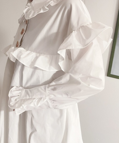 Swankiss(スワンキス)の「SX girly shirts O/P(ワンピース・レディース・ホワイト/ブラック/ピンク/イエロー・FREE)」の10枚目の写真