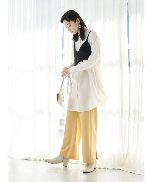 earth music&ecology(アースミュージックアンドエコロジー)の「かぎ針ビスチェ(ベスト・レディース・ブラック/ピンク/グリーン・FREE)」の9枚目の写真