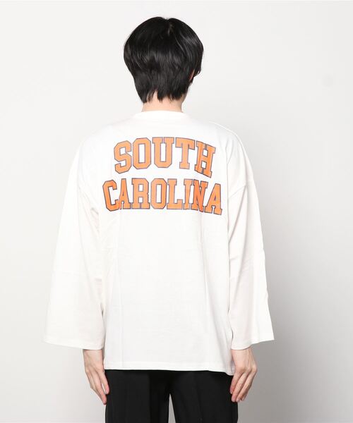 THE CASUAL（カジュアル）の「プリントデザイン BIG Tシャツ（Tシャツ/カットソー・メンズ・ホワイト/ミント/グレー系/ラベンダー/ベージュ/ホワイト系/グリーン/ネイビー系/ブルー/ブラック系/ブラック/グリーン系/ホワイト系1/杢グレー/チャコール/ネイビー/ベージュ系/モカ・XL/M/L）」の19枚目の写真