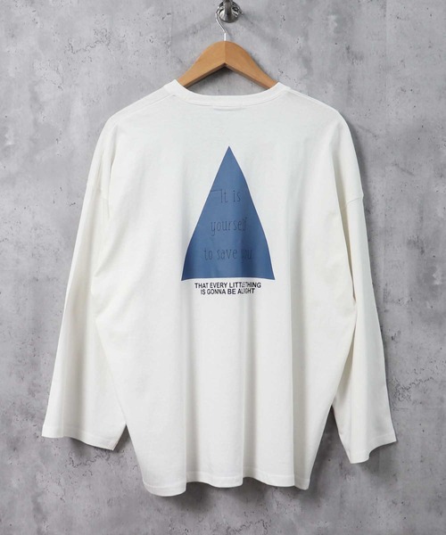 THE CASUAL（カジュアル）の「プリントデザイン BIG Tシャツ（Tシャツ/カットソー・メンズ・ホワイト/ミント/グレー系/ラベンダー/ベージュ/ホワイト系/グリーン/ネイビー系/ブルー/ブラック系/ブラック/グリーン系/ホワイト系1/杢グレー/チャコール/ネイビー/ベージュ系/モカ・XL/M/L）」の3枚目の写真