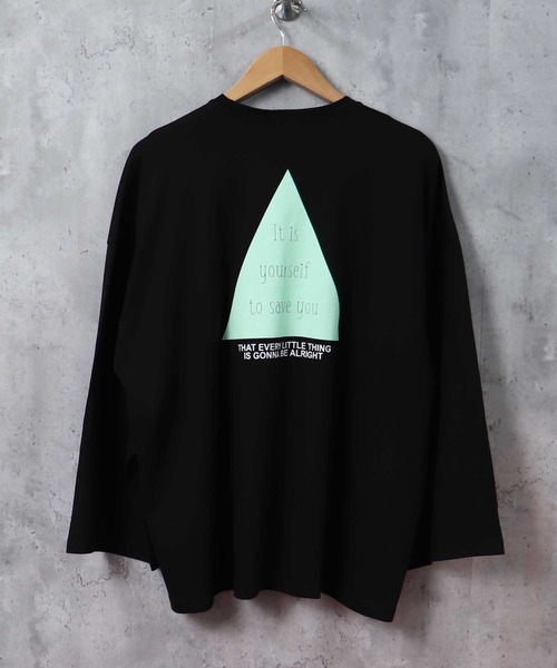 THE CASUAL（カジュアル）の「プリントデザイン BIG Tシャツ（Tシャツ/カットソー・メンズ・ホワイト/ミント/グレー系/ラベンダー/ベージュ/ホワイト系/グリーン/ネイビー系/ブルー/ブラック系/ブラック/グリーン系/ホワイト系1/杢グレー/チャコール/ネイビー/ベージュ系/モカ・XL/M/L）」の5枚目の写真