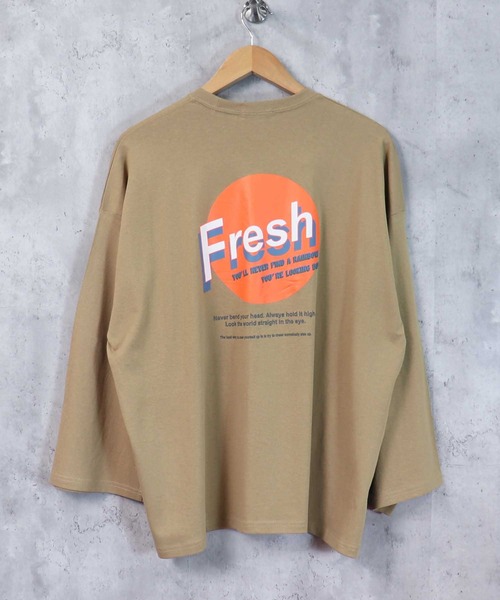 THE CASUAL（カジュアル）の「プリントデザイン BIG Tシャツ（Tシャツ/カットソー・メンズ・ホワイト/ミント/グレー系/ラベンダー/ベージュ/ホワイト系/グリーン/ネイビー系/ブルー/ブラック系/ブラック/グリーン系/ホワイト系1/杢グレー/チャコール/ネイビー/ベージュ系/モカ・XL/M/L）」の11枚目の写真