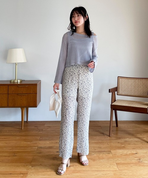 EPIMI E'PIMMY（エピミエピミー）の「フラワープリントプリーツパンツ（その他パンツ・レディース・オフホワイト/グリーン系その他・MEDIUM）」の10枚目の写真