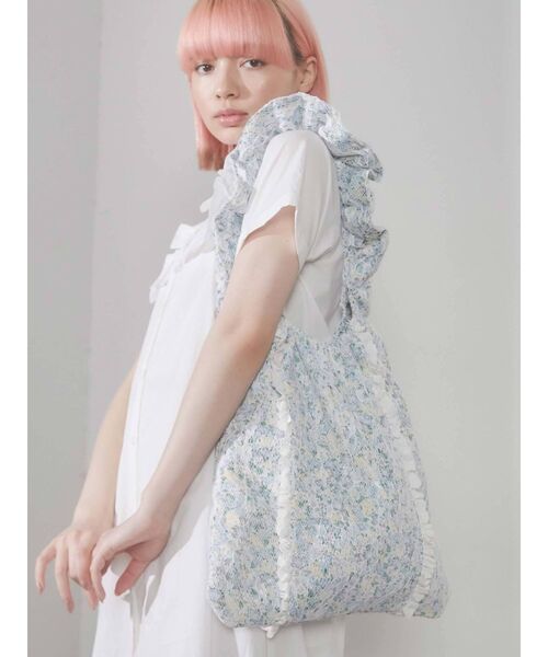 merry jenny（メリージェニー）の「くしゅくしゅflowerトート（トートバッグ・レディース・パープル/ブルー・FREE）」の3枚目の写真