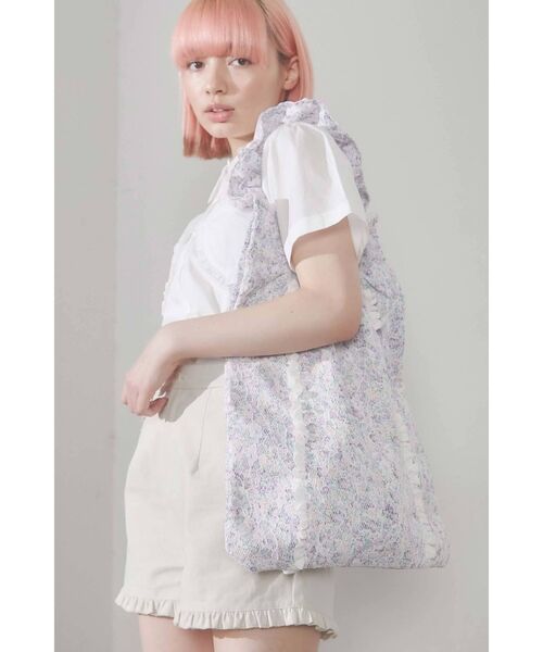 merry jenny（メリージェニー）の「くしゅくしゅflowerトート（トートバッグ・レディース・パープル/ブルー・FREE）」の9枚目の写真