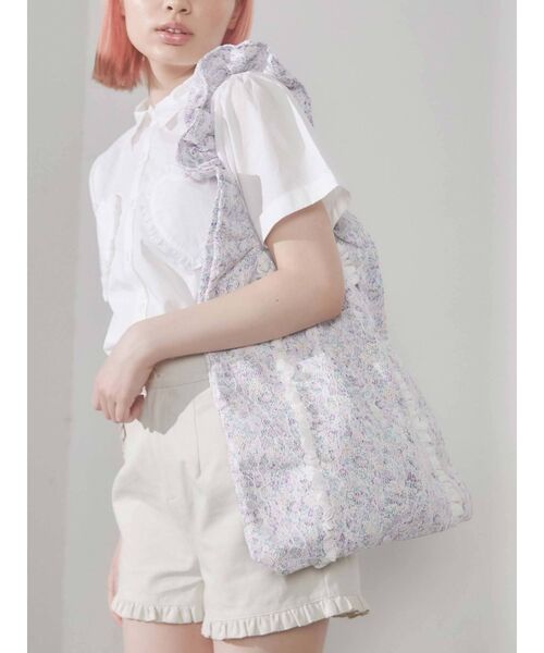 merry jenny（メリージェニー）の「くしゅくしゅflowerトート（トートバッグ・レディース・パープル/ブルー・FREE）」の11枚目の写真