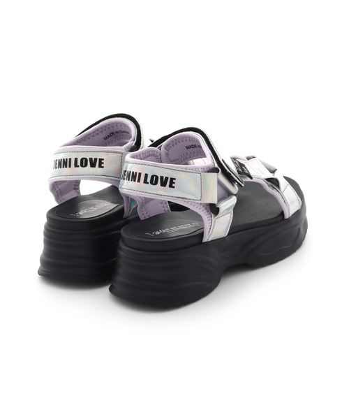 JENNI love（ジェニィラブ）の「オーロラテープスポサン（サンダル・キッズ・ブラック/ラベンダー・22cm/23cm/24cm/21cm）」の13枚目の写真