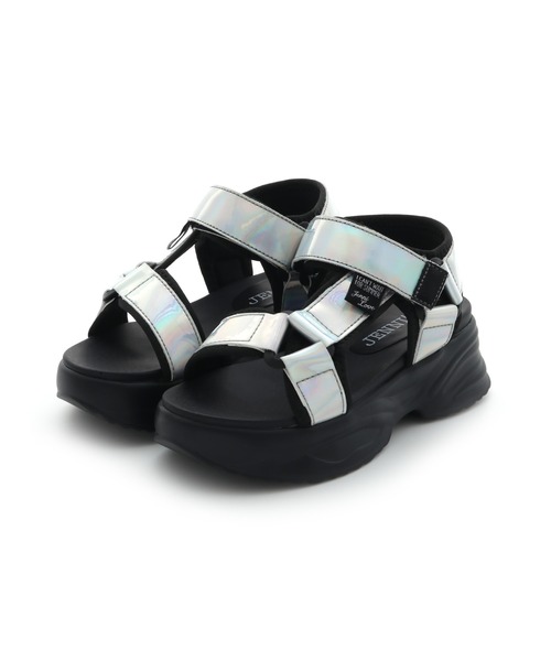 JENNI love（ジェニィラブ）の「オーロラテープスポサン（サンダル・キッズ・ブラック/ラベンダー・22cm/23cm/24cm/21cm）」の14枚目の写真