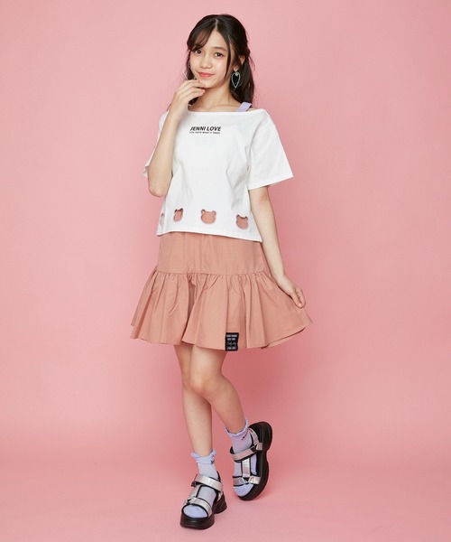 JENNI love（ジェニィラブ）の「オーロラテープスポサン（サンダル・キッズ・ブラック/ラベンダー・22cm/23cm/24cm/21cm）」の3枚目の写真