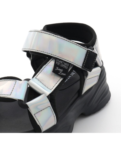 JENNI love（ジェニィラブ）の「オーロラテープスポサン（サンダル・キッズ・ブラック/ラベンダー・22cm/23cm/24cm/21cm）」の21枚目の写真