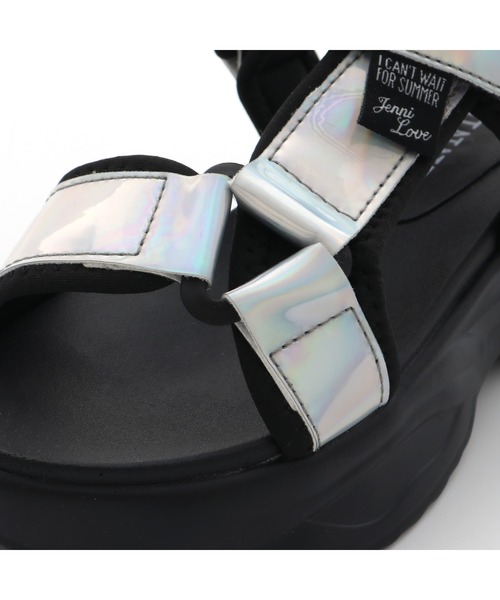 JENNI love（ジェニィラブ）の「オーロラテープスポサン（サンダル・キッズ・ブラック/ラベンダー・22cm/23cm/24cm/21cm）」の22枚目の写真