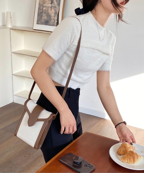 sakishimatokyo（サキシマトーキョー）の「キャンバスポシェット（ショルダーバッグ・レディース・ブラック/グリーン/ブラウン・FREE）」の3枚目の写真