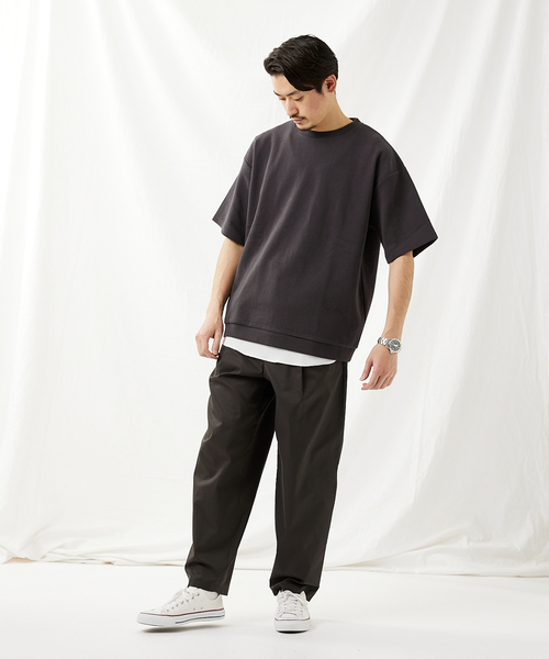 JOURNAL STANDARD(ジャーナルスタンダード)の「【カットソー+タンクトップの2点セット】Wフェイスワッフルレイヤード カットソー(Tシャツ/カットソー・メンズ・ベージュ/ライトグリーン/クリアブルー/ブラック系その他・SMALL/MEDIUM/LARGE)」の5枚目の写真