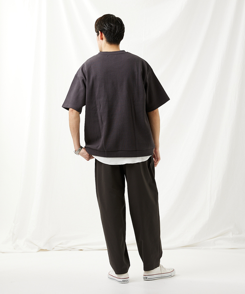 JOURNAL STANDARD(ジャーナルスタンダード)の「【カットソー+タンクトップの2点セット】Wフェイスワッフルレイヤード カットソー(Tシャツ/カットソー・メンズ・ベージュ/ライトグリーン/クリアブルー/ブラック系その他・SMALL/MEDIUM/LARGE)」の7枚目の写真