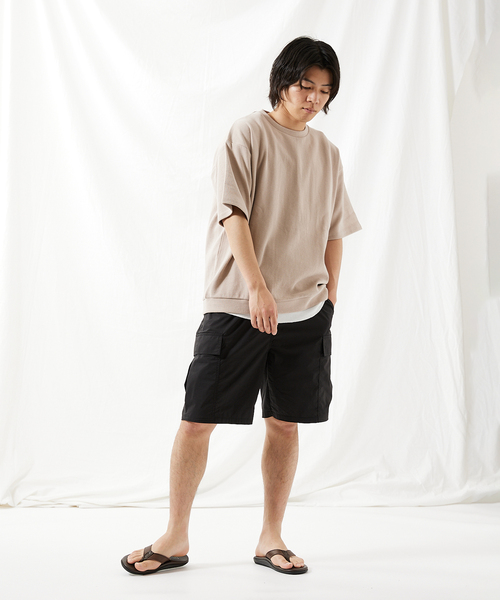 JOURNAL STANDARD(ジャーナルスタンダード)の「【カットソー+タンクトップの2点セット】Wフェイスワッフルレイヤード カットソー(Tシャツ/カットソー・メンズ・ベージュ/ライトグリーン/クリアブルー/ブラック系その他・SMALL/MEDIUM/LARGE)」の12枚目の写真