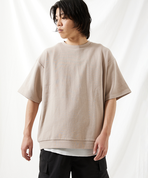 JOURNAL STANDARD(ジャーナルスタンダード)の「【カットソー+タンクトップの2点セット】Wフェイスワッフルレイヤード カットソー(Tシャツ/カットソー・メンズ・ベージュ/ライトグリーン/クリアブルー/ブラック系その他・SMALL/MEDIUM/LARGE)」の13枚目の写真