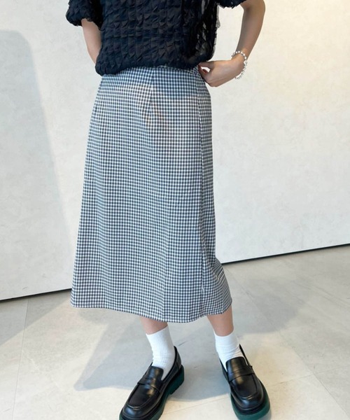 lala Born（ララボーン）の「ミドル丈チェックスカート（スカート・レディース・ブラック/グリーン/ピンク/ブルー・FREE）」の16枚目の写真