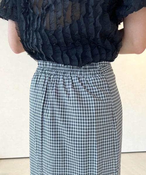 lala Born（ララボーン）の「ミドル丈チェックスカート（スカート・レディース・ブラック/グリーン/ピンク/ブルー・FREE）」の21枚目の写真