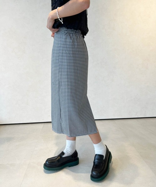lala Born（ララボーン）の「ミドル丈チェックスカート（スカート・レディース・ブラック/グリーン/ピンク/ブルー・FREE）」の17枚目の写真