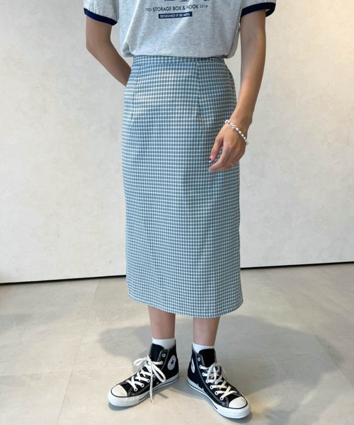 lala Born（ララボーン）の「ミドル丈チェックスカート（スカート・レディース・ブラック/グリーン/ピンク/ブルー・FREE）」の9枚目の写真