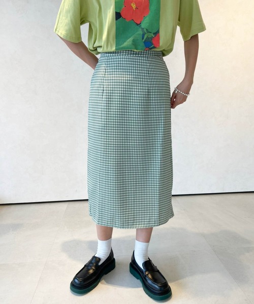 lala Born（ララボーン）の「ミドル丈チェックスカート（スカート・レディース・ブラック/グリーン/ピンク/ブルー・FREE）」の22枚目の写真