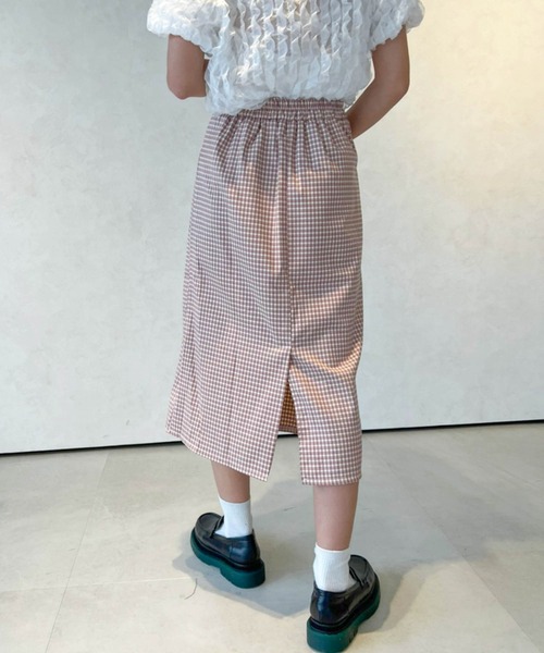 lala Born（ララボーン）の「ミドル丈チェックスカート（スカート・レディース・ブラック/グリーン/ピンク/ブルー・FREE）」の13枚目の写真