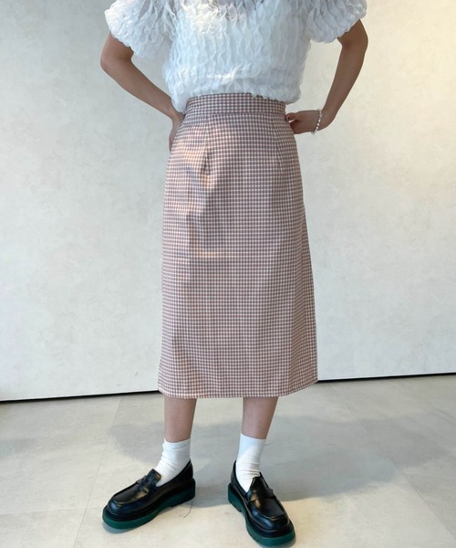 lala Born（ララボーン）の「ミドル丈チェックスカート（スカート・レディース・ブラック/グリーン/ピンク/ブルー・FREE）」の11枚目の写真