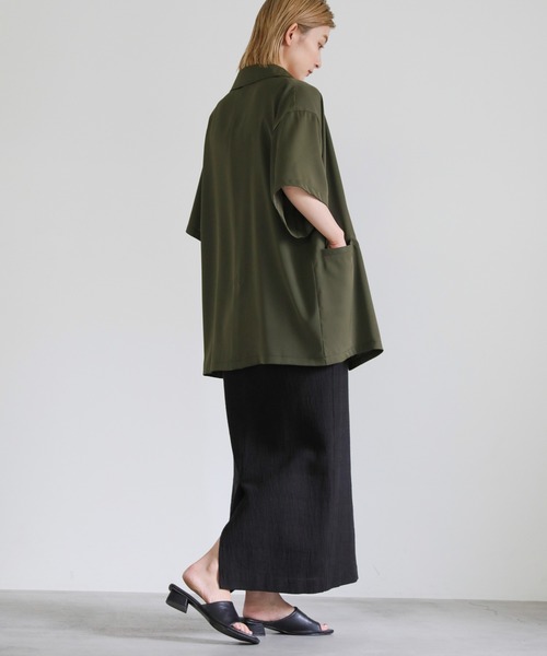 select MOCA（セレクトモカ）の「ハーフスリーブテーラードジャケット（テーラードジャケット・レディース・ブラック/カーキ/アイボリー・FREE）」の9枚目の写真