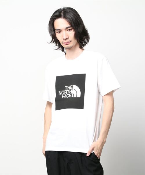 THE NORTH FACE(ザノースフェイス)の「ザ ノース フェイス THE NORTH FACE S/S Colored Square Logo Tee(ショートスリーブカラードスクエアロゴティー)(Tシャツ/カットソー・メンズ・ホワイト×グレー/ホワイト×ブルー/ホワイト×ブラック/ホワイト×グリーン・LL/L/S/M)」の3枚目の写真