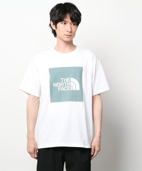 THE NORTH FACE(ザノースフェイス)の「ザ ノース フェイス THE NORTH FACE S/S Colored Square Logo Tee(ショートスリーブカラードスクエアロゴティー)(Tシャツ/カットソー・メンズ・ホワイト×グレー/ホワイト×ブルー/ホワイト×ブラック/ホワイト×グリーン・LL/L/S/M)」の4枚目の写真