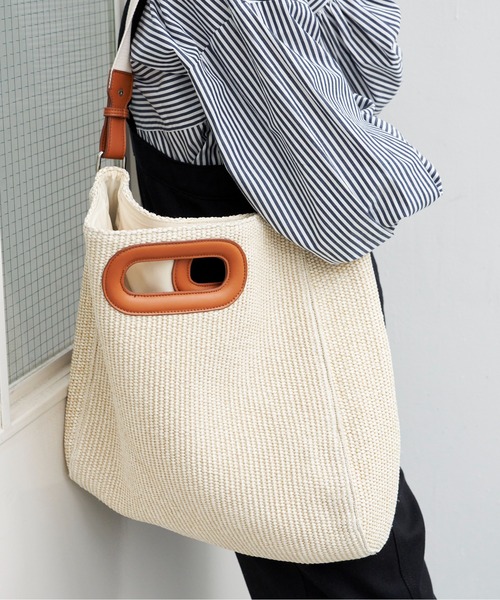 Libra Cue（リブラ キュー）の「２wayスクエアビックトート（トートバッグ・レディース・ブラック/ベージュ・FREE）」の16枚目の写真