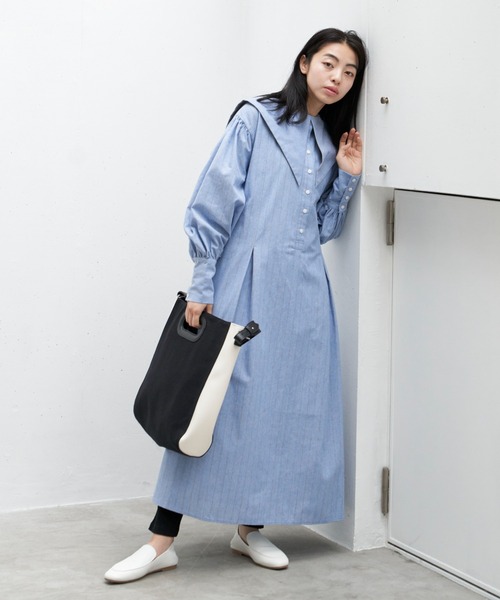 Libra Cue（リブラ キュー）の「２wayスクエアビックトート（トートバッグ・レディース・ブラック/ベージュ・FREE）」の8枚目の写真