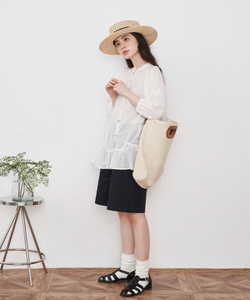 Libra Cue（リブラ キュー）の「２wayスクエアビックトート（トートバッグ・レディース・ブラック/ベージュ・FREE）」の22枚目の写真