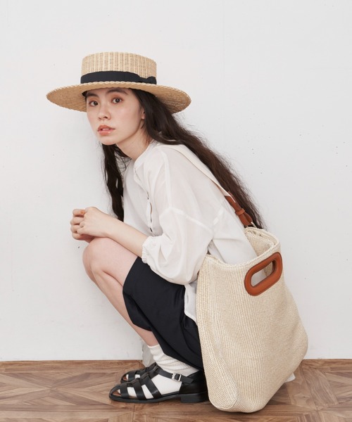 Libra Cue（リブラ キュー）の「２wayスクエアビックトート（トートバッグ・レディース・ブラック/ベージュ・FREE）」の21枚目の写真