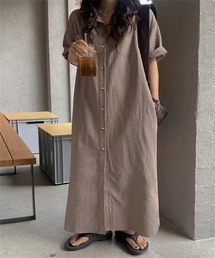 ロングシャツワンピース