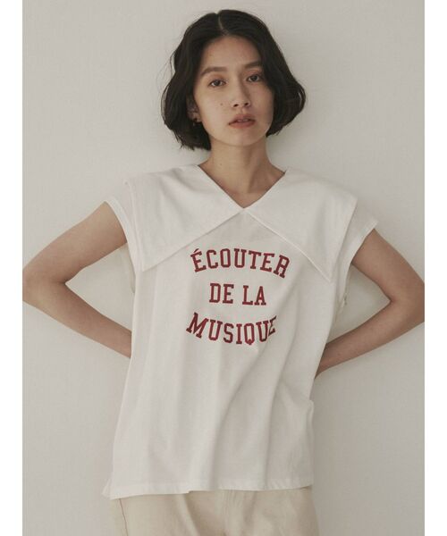 COTORICA(コトリカ)の「ビックカラープリントTシャツ(Tシャツ/カットソー・レディース・ブラック/ベージュ/オフホワイト・FREE)」の1枚目の写真