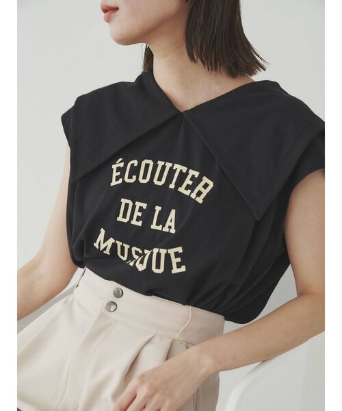 COTORICA(コトリカ)の「ビックカラープリントTシャツ(Tシャツ/カットソー・レディース・ブラック/ベージュ/オフホワイト・FREE)」の12枚目の写真